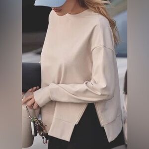 VARLEY Horton Side Zip Midlayer in Brushed Rib. Size XS.